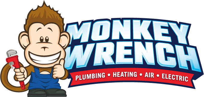 Heating And Cooling Company  Monkey Wrench Plumbing, Heating, Air & Electric Logo